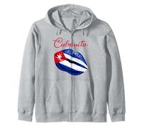 Cubanita Lips Formed by The Cuban Flag Design Sweat à Capuche