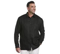 Cubavera Chemise boutonnée pour Homme, Noir Profond, L