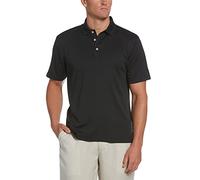 Cubavera Essential Textured Performance Polo Shirt, Moisture-Wicking Technology, Regular Fit, Noir Profond, 3XL Homme