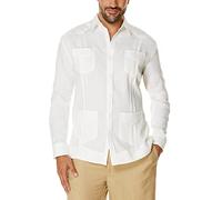 Cubavera Guayabera cubain à Manches Longues pour Homme - Blanc - XX-Large