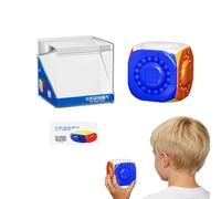 Cube 3D Labyrinthe - Jeu Éducatif à Bille Roulante | Cube Casse-tête Labyrinthe,pour Les Adultes, Adolescents, de 3 à 12 Ans, améliore la Reconnaissance Spatiale, Anniversaire Familial