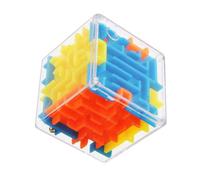 Cube 3D Puzzle Labyrinthe Jouet Jeu de Puzzle en Plastique Main Jeu Case Box Balles Roulantes Jouets Balance Challenge Fidget Labyrinthe Jouets (4x4x4cm) Traitement Pratique