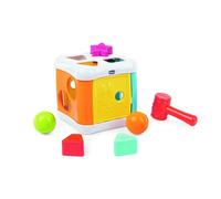 Cube à formes - Chicco - 2 en 1 - 4 formes géométriques - Marteau inclus - À partir de 12 mois