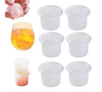 Cube à glaçons pour congélateur - Moule à glaçons rond en silicone 6 pièces | Moule à glaçons facile à libérer pour glaçons, pudding, refroidir les boissons au café