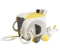 Cube d'activités bébé en velours - babyfan gris TU