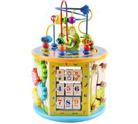 Cube activité en Bois 8 en 1, Jeu éveil Premier âge 1 an Jouets Labyrinthe de Perles Jouet Centre Jouet Premiers Bambins