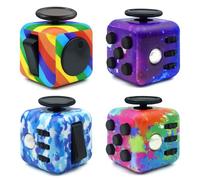 Cube anti-stress infini - ULISEM - 6 faces rotatives - Jouet sensoriel - 4x4 cm - ABS écologique - Finition mate