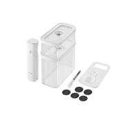 ZWILLING FRESH & SAVE CUBE Set de démarrage sous vide, taille M, set de conservation sous vide de 5 pièces, incluant 3x boîtes CUBE M, pompe à vide, cuillère doseuse, étiquettes NFC