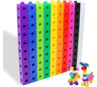 Cube Building Blocks-100 Mathematical Building Blocks and 1 Storage Bag,Children's Building Block,Safe Material,Suitable for Children Over Three Years Old