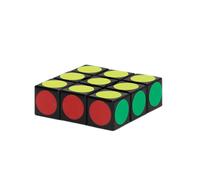 Cube casse-tête 1 x 1 (Présumé), Design classique à autocollants, Jouet fantaisie pour débutants