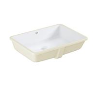 GROHE Cube Céramique - Lavabo à encastrer par le dessous 492x370mm sans trous de robinetterie avec trop-plein blanc avec PureGuard