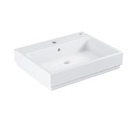GROHE Cube Céramique - Lavabo à poser pour meuble 600x490mm avec 1 trou de robinetterie avec trop-plein blanc avec PureGuard