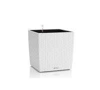 Lechuza Pot de fleurs Cottage Cube Extérieur/Intérieur Réserve d'eau intégrée Blanc 40×40×40 cm