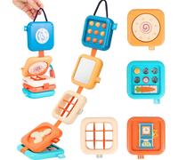 Cube d'activité bébé,Jouet Bebe,jouet montessori,Sensoriels Jouets Enfant,jouets de voyage en avion pour enfants,jouets d'apprentissage du développement éducatif,Jeux Enfants Cadeaux 1 2 3 Ans