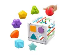 Cube d'activité Bébé Module Motricité - Jouet Sensoriel Eveil - Jeux Educatif - Jouets Blocs de Tri des Formes - Cadeau de Bain pour