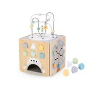 Cube d'activité Bois avec Boulier, Boucle motorisée, trieur Formes, Labyrinthe Forme Arbre G