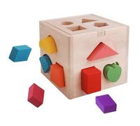 Cube D'Activité En Bois Pour Bébé, Jouets D'Apprentissage Précoce, Boîte De Tri, Jouets Pour Bébé, Forme Géométrique, Jouet Mignon