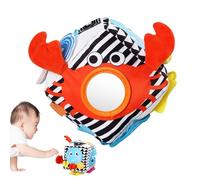 Cube d'activité, fibre de polyester 5,12 pouces | Boîte éducative remplie de fermetures éclair et de boutons, pratique vestimentaire, lacets de chaussures, motricité fine | Salle de classe