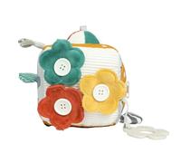 Cube d'activité Interactif Bébé, Cube de Développement Sensoriel Cubique Jouet éducatif Bébé, Jouet Eveil Bebe avec Anneaux de Dentition, Jouet d'apprentissage pour Bébé de 3 mois et plus