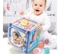 Cube D'Activité, Jouet Xylophone Musical, 6 Sortes, Tambour À Main Amusant Pour Bébé, Blocs Géométriques, Tri De La Forme De La Musique, Boîte Assortie