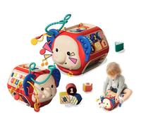 Cube d'activité Montessori 10 en 1 - MARSEE - Trieur de formes tambour et piano - Jouet sensoriel pour enfants