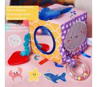 Cube D'Activité Pour Bébé De 0 À 12 Mois, Jouet En Peluche Souple, Hochets Mobiles, Berceau, Poussette, Jouets Suspendus, Anneau De Dentition, Miroir Déformant