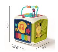 Cube D'activité Pour Bébé,Jouets 7 En 1,Trieur De Forme Éducative,Jouet Musical,Perle,Labyrinthe,Comptage,Découverte,Jouets Pour Enfants,Apprentissage - Type Blue-L