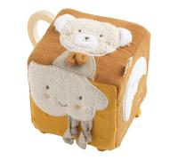 Cube d'activités bébé en coton bio jaune TU