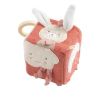 Cube d'activités bébé en coton bio - petit coeur rose TU