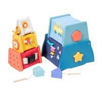 Cube d'activités - Centre d'apprentissage éducatif, jouet de tri de formes de développement, reconnaissance des nombres et développement des compétences, conception robuste et sûre | Jouet d'activité