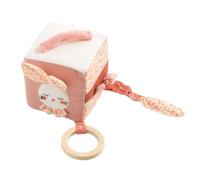 Cube d'activités en coton rose