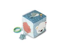 Little Big Friends – Cube d'activités en tissu pour bébé – Sensoriel Montessori – Tout doux – Océan