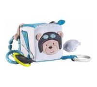 Cube d'activités en velours bleu - Sauthon - Lazare - Anneaux de dentition - Pour bébé garçon dès 1 mois