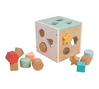 Mookie Cube d'activités en bois TP Toys Owl & Fox - Trieur de formes éducatif FSC, dès 12 mois