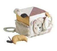 Sauthon Cube d'activité bébé Timouki – Jeux d'éveil et de développement – Velours Beige