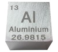 Cube d'aluminium, métal pur à 99,9%, idéal for les collections d'éléments, les cadeaux, les loisirs, les expériences en laboratoire(10x10x10mm)