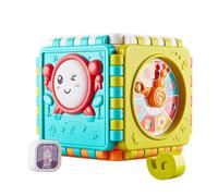 Cube d'apprentissage Musical Interactif pour - Instrument De Battement De Tambour Électronique Et Boîte Assortie De Forme Géométrique | Jouet Sensoriel D'éveil pour L'éducation Précoce, Bébés