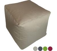 Cube d'assise Tabouret de sol Coussin de sol Bamba imperméable 45 cm beige