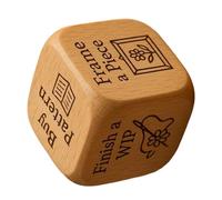 Cube de Broderie, kit de Fait à la Main en Bois gravé | Cube de décision de Quilter avec tâches de matelassage - pour débutants, Broderies, Femmes, Tricot, Maison, Voyage, Atelier, œuvres