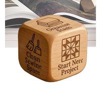Cube de décision - Cube de matelassage en Bois avec 6 côtés - Idées Cadeaux - Jeu de créatif pour Les concepteurs, Les Mamans, Les Quilters, l'artisanat - Amateurs de Grands-mères