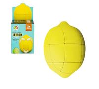 Cube de Fruits,3D 3 × 3 Cube Magique 1: 1 Cube de Fruits,Réaliste Cube de Puzzle Cube Brain Teasers Puzzles pour Passionnés de Speed Cube(Lemon)