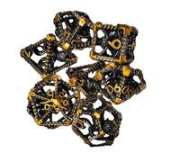 Cube de Jeu de Rôle - Ensemble RPG en Métal Creux, Polyèdre Vintage | Cube de Précision Léger de 2 cm, Construction Robuste 68G, Accessoire de Jeu de Plateau Unique Pour Les Aventures De Soirée En