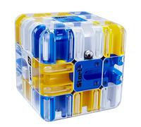 Cube de jeu Labyrinthe à bille 3D - Nouvelle version améliorée du casse-tête logique 3x3 avec bille d'acier pour adultes et adolescents. Favorise la concentration, le raisonnement spatial et la détent