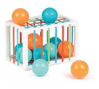 - Cube de Manipulation - Jeu d'encastrement pour bébé- 1 Cube et 12 Petites balles - Dès 10 Mois