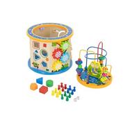 Joyz Cube de Motricité 8en1, Bois, Jouet Montessori à Partir de 1 an, Cubes d'Activités Mehrfarbig G