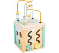 Cube de motricité en bois pastel