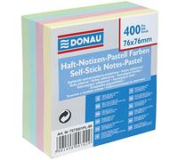Cube de notes adhésives DONAU, 76x76 mm, 1x400 feuilles, pastel