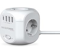Cube de prises RealPower PowerBox 431 + 3xUSB-A / 1xUSB-C
