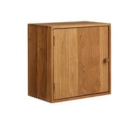 Cube de rangement 1 porte mural ou à poser en chêne massif - VALLY - ALTOBUY Marron