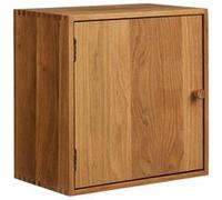 Cube de rangement 1 porte mural ou à poser en chêne massif - VALLY - ALTOBUY Marron